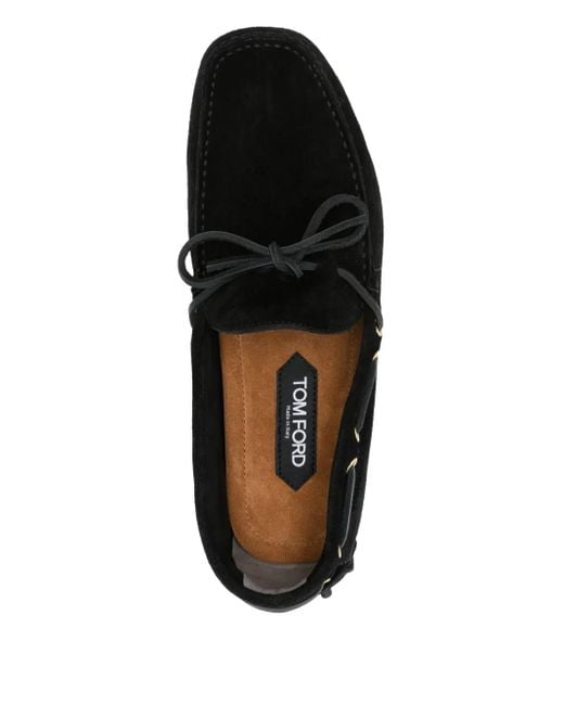 Tom Ford Black Suede Loafers for men