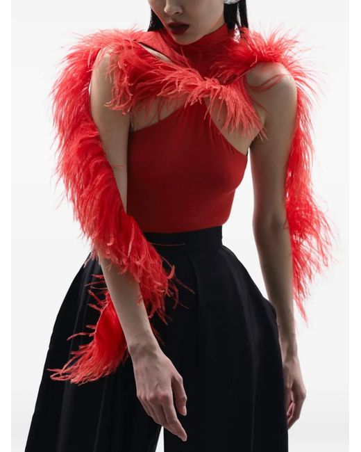 MANURI Red Dolly Bodysuit