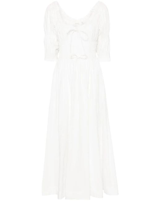 Vestido midi Ischia Doen de color White
