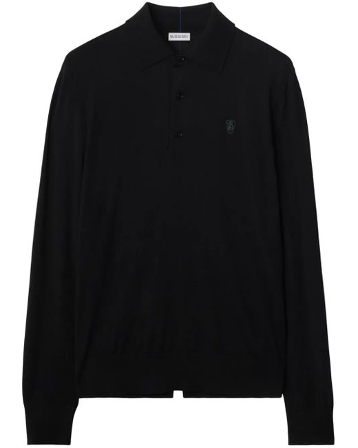 Burberry Poloshirt Mit Logo-Stickerei in Black für Herren