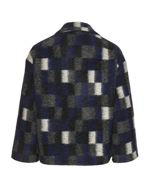 Henrik Vibskov Black Brushed Square-Pattern Jacket