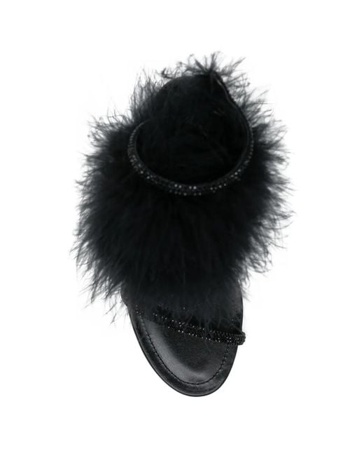 Rene Caovilla Black 100Mm Juniper Sandals
