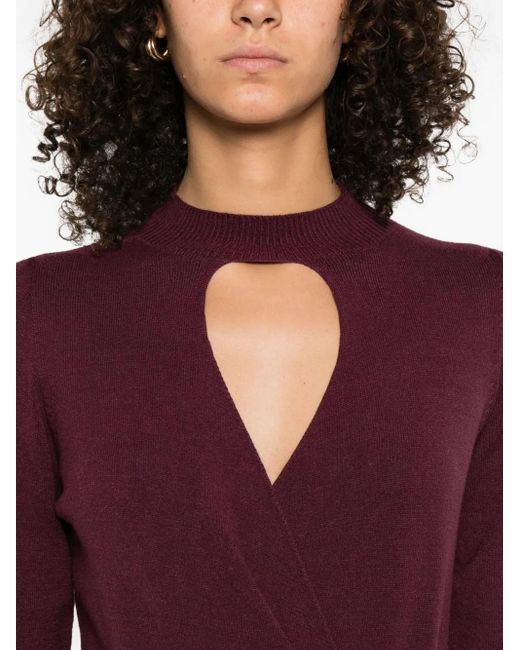 Twinset キーホールネック セーター Purple