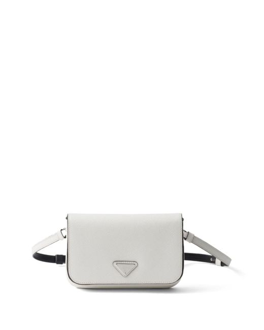 Prada White Saffiano Leather Shoulder Bag for men