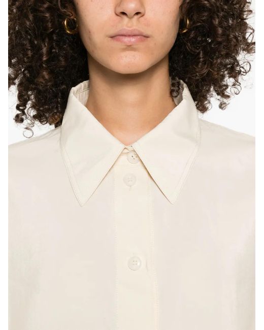 Nanushka Linka Blouse Met Knoopsluiting in het Natural