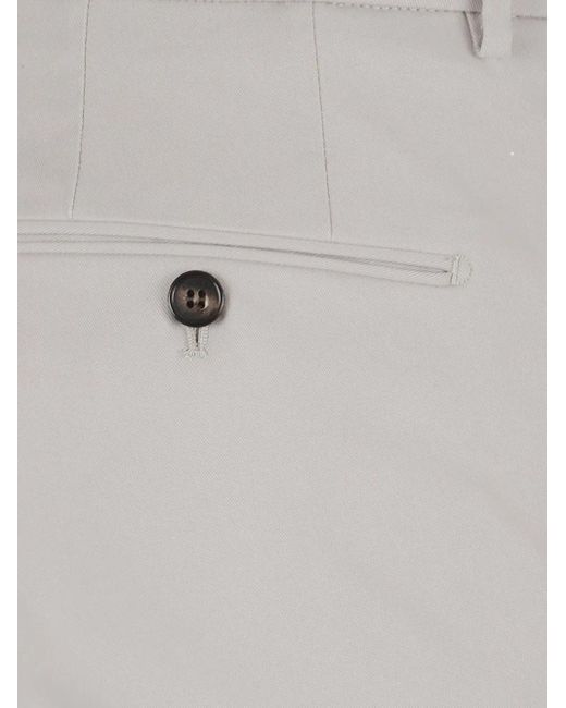 Incotex Gray Button Trousers for men