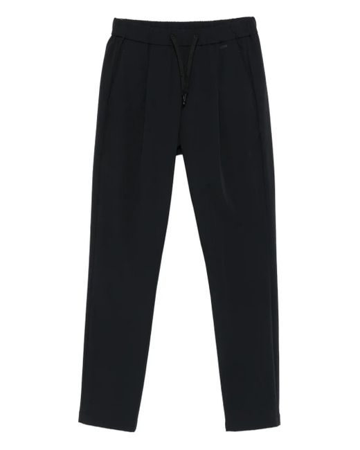 Herno Blue Pleated Drawstring Trousers