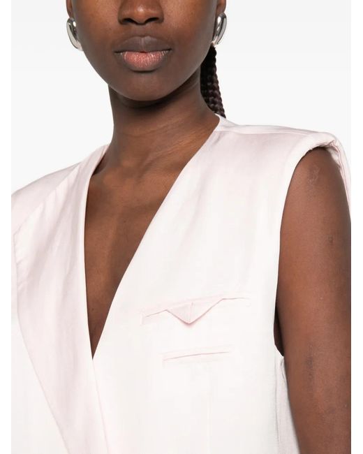 Isabelle Blanche White Double-Breasted Vest