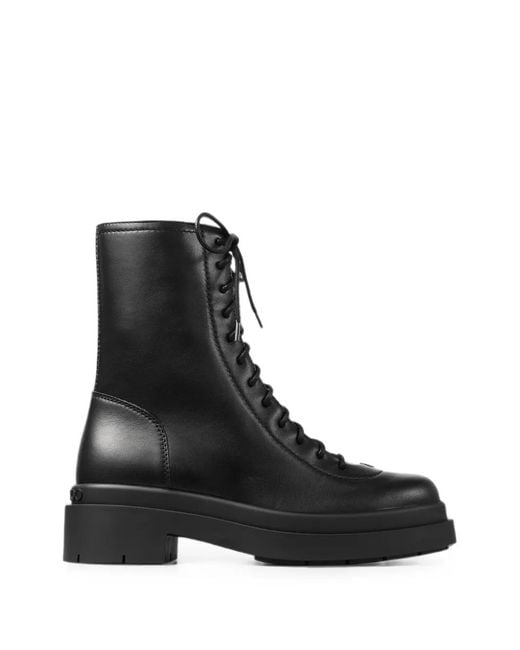 Jimmy Choo Black Sima Flat Smooth-Leather Ankle Boots