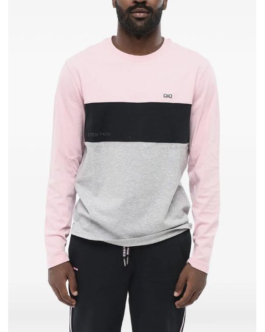 Eden Park White Cotton Long-Sleeve T-Shirt for men