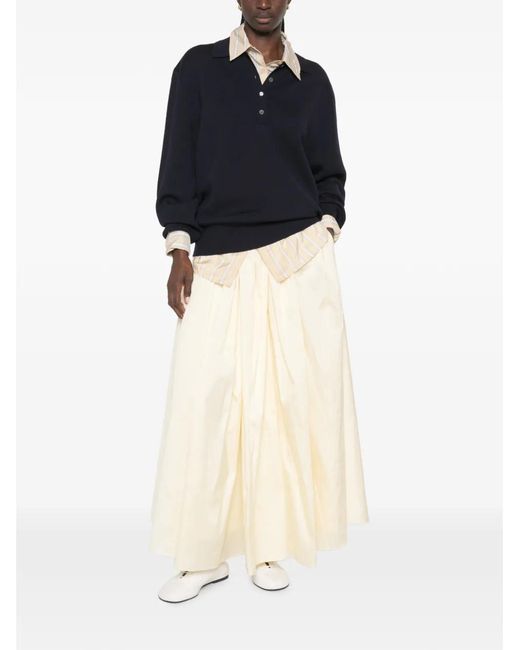 Rohe Black Button-Placket Polo Sweater
