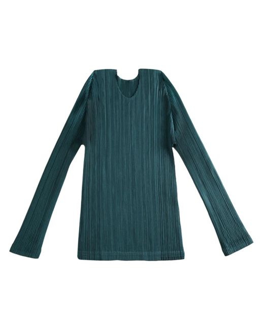 Pleats Please Issey Miyake Green January top