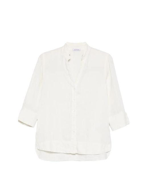 ROSSO35 White Buttoned Three-Quarter-Sleeve Shirt