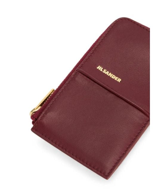 Jil Sander Purple Linea Coin Purse Small
