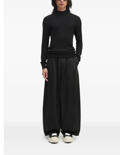 Visvim Black Ribbed Roll-Neck Jumper for men