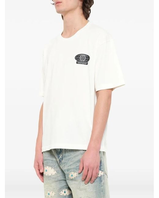 Kidsuper White Globe Space Program T-Shirt for men