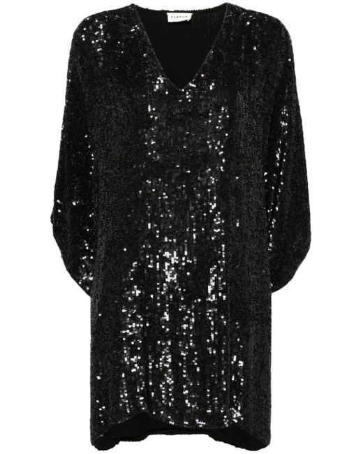 P.A.R.O.S.H. Black Sequin-embellished Jumper Dress