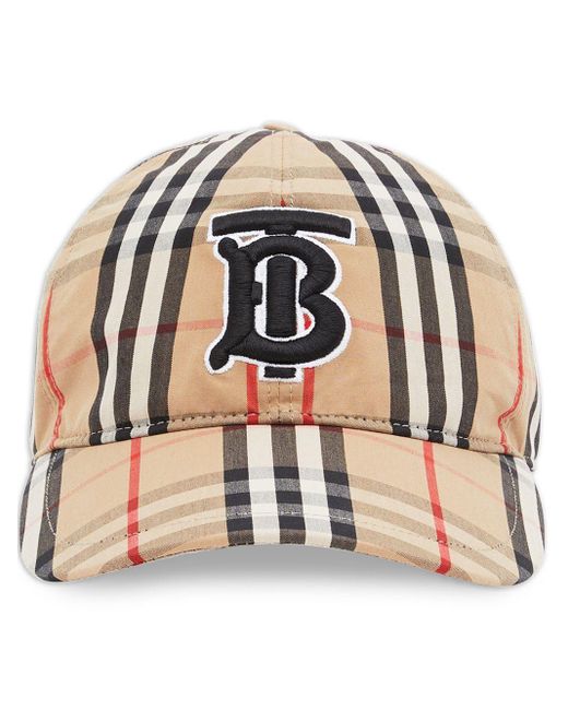 若者の大愛商品 新品【 BURBERRY Cap Baseball Check 】Logo 