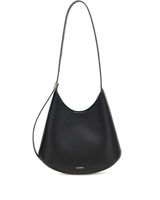 Jil Sander Black Eldorado Leather Shoulder Bag