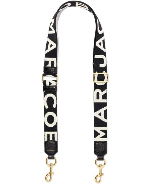 Marc Jacobs White The Thin Logo Webbing Strap