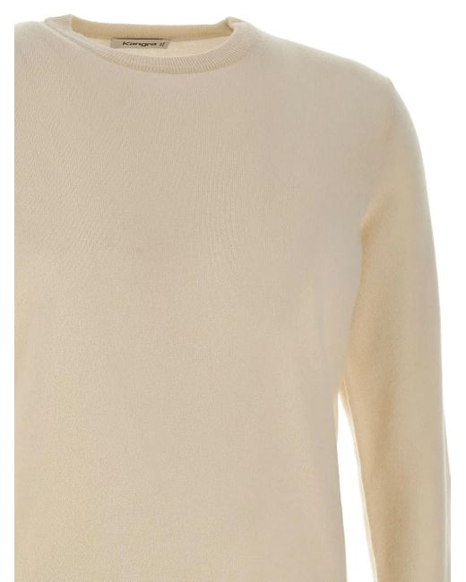Kangra White Crew-Neck Sweater for men