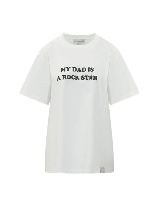 Stella McCartney White Slogan-Print Cotton T-Shirt