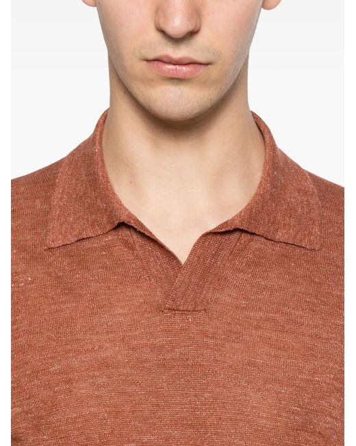Roberto Collina Orange Short-Sleeve T-Shirt for men