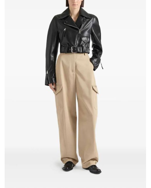 Givenchy Black Cropped Leather Jacket