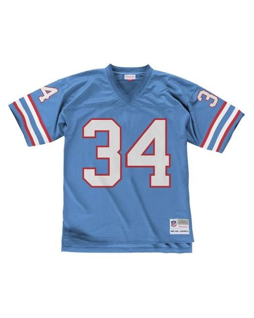 Mitchell & Ness Blue Houston Oilers 1980 Earl Campbell Legacy Jersey for men