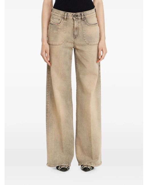 DIESEL White Flare Jeans Regular Waist 1978 D-Akemi