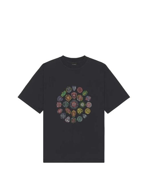 Balenciaga Blue Spiral Crest T-Shirt for men