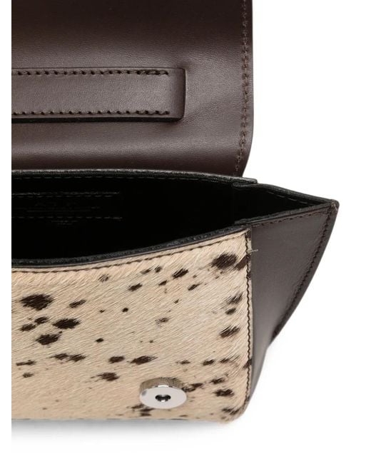 Atp Atelier Metallic Mini Calf-Hair Panelled Leather Shoulder Bag