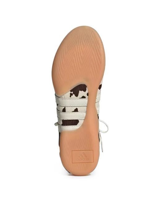 Adidas White Taekwondo Mei Cow-Print Ballet Flats