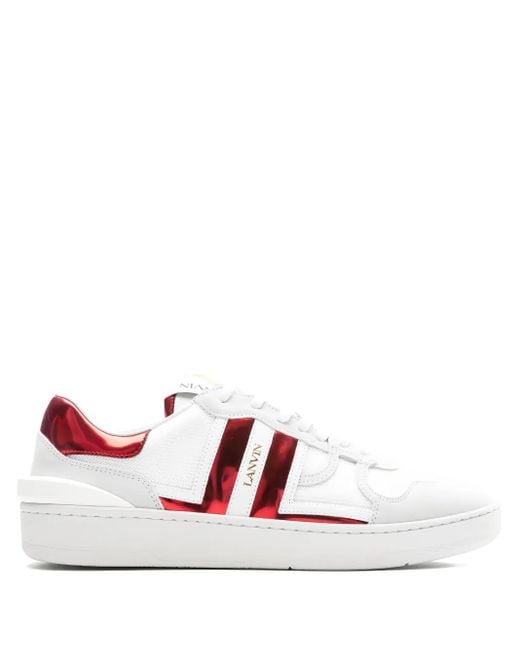 Zapatillas bajas Clay a rayas Lanvin de hombre de color White