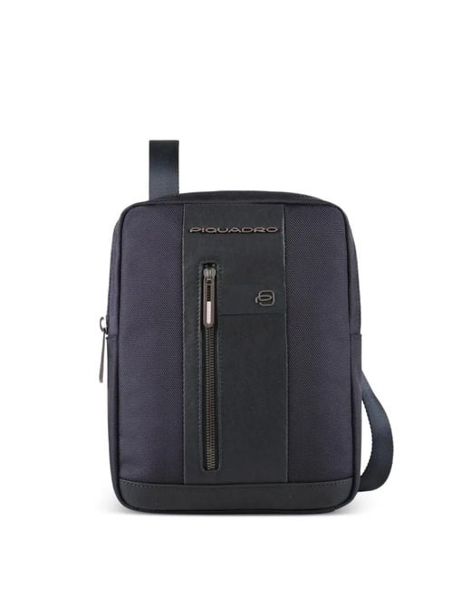 Piquadro Blue Leather Cross Body Bag for men