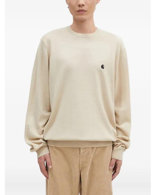 Carhartt Natural Madison Logo Crew-Neck Sweater for men