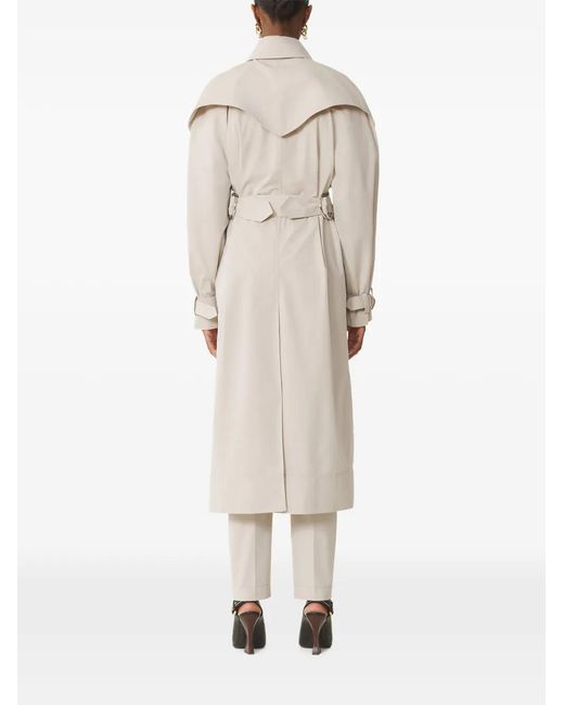 Lanvin White Double-Breasted Belted Coat