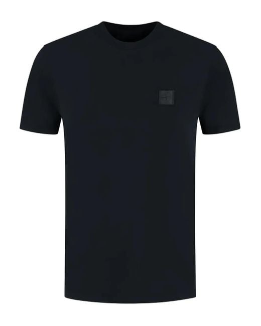 Stone Island T-Shirt Met Compass-Logopatch in het Black voor heren