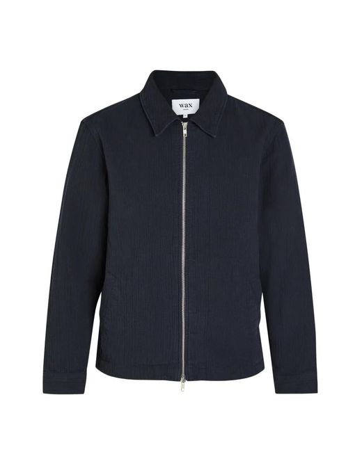 Wax London Blue Eldon Zipped Jacket for men