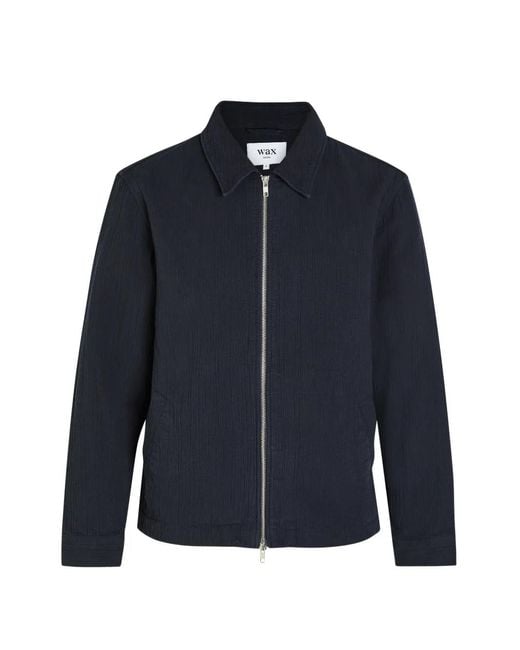 Wax London Blue Eldon Zipped Jacket for men