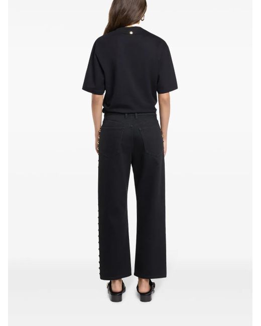 Rabanne Black Wide-Leg Jeans