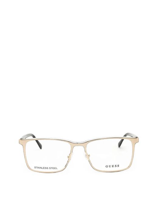 GUESS EYEWEAR White Rectangle-Frame Glasses for men