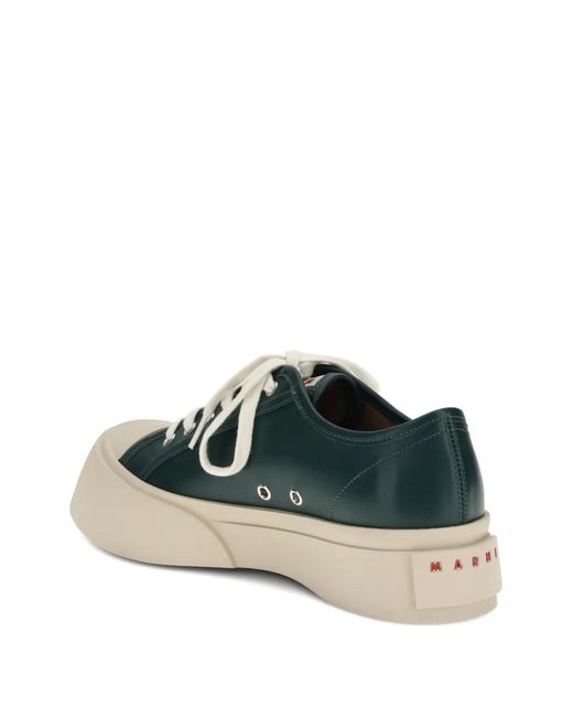 Marni Black Pablo Leather Lace-Up Sneakers for men