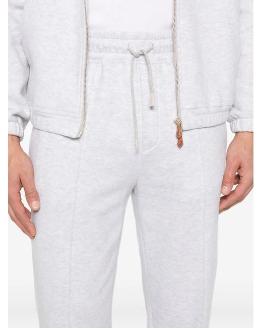 Eleventy White Drawstring Track Pants for men