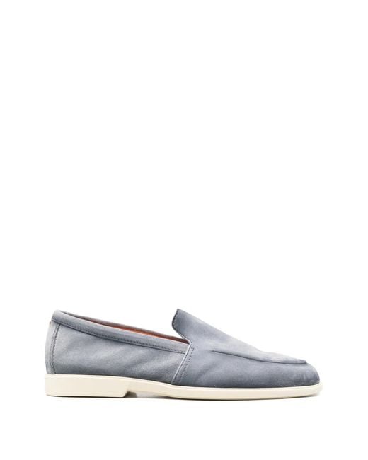Santoni White Malibu Slip-On Loafers for men