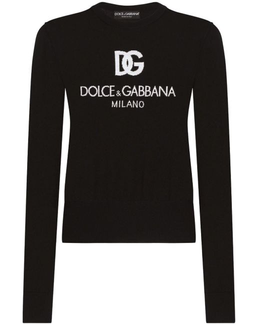 Top a maniche lunghe DG Milano di Dolce & Gabbana in Black