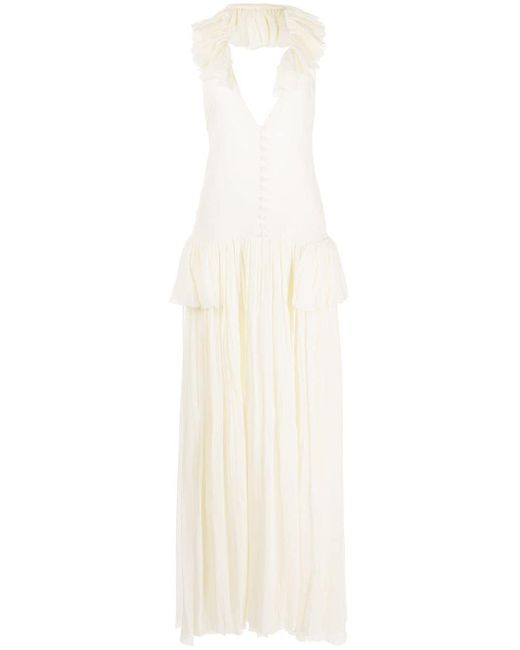 Khaite Maryam Silk Maxi Dress in White | Lyst Canada