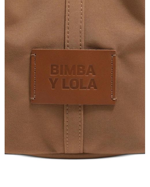 Bimba Y Lola Brown Large Chihuahua Striped Tote Bag