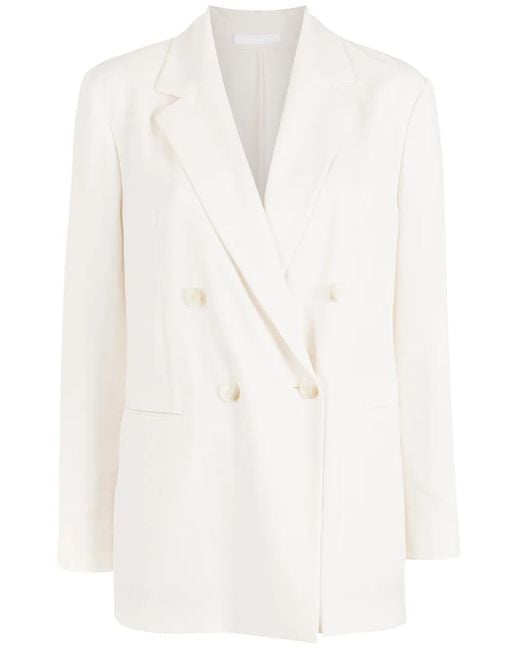 Boss White Double-Breasted Blazer