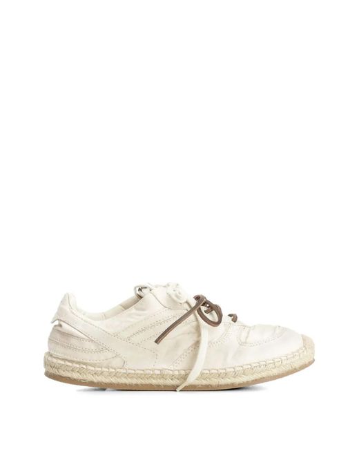 Miu Miu White Gymnasium Rope-Sole Sneakers